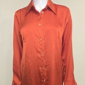 Michaels Women's Vibrant Orange Button-Down Shirt